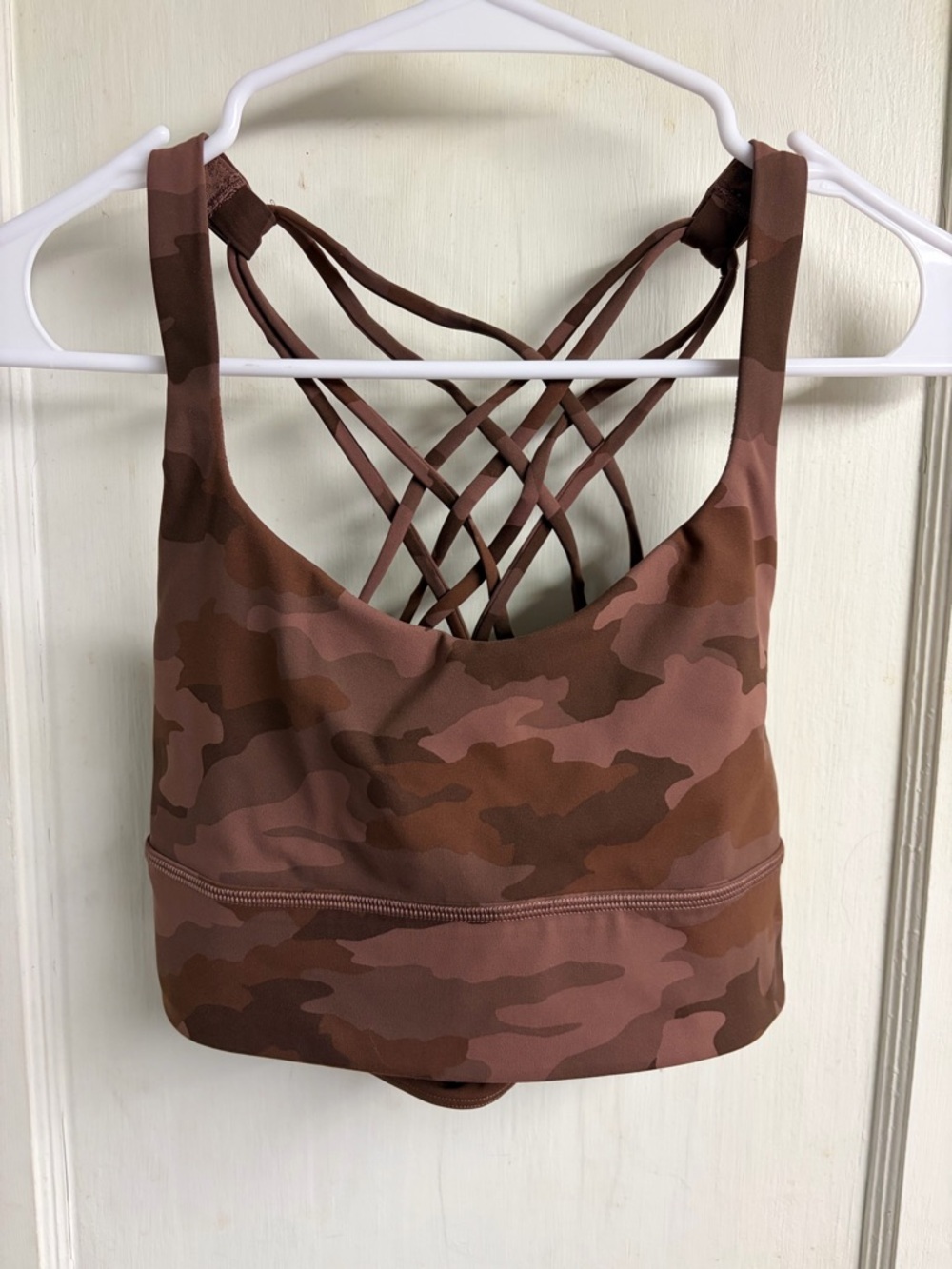 Lululemon Brown Camo Sports Bra Size 8